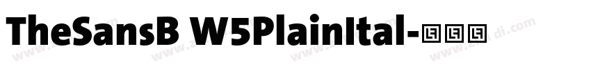TheSansB W5PlainItal字体转换